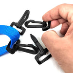 Mousqueton en plastique noir pour sangles 30 mm - Résistant et de haute qualité