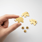 Elefante con Acabado en Oro Fino para Remachar – Un Detalle Exclusivo para tus Diseños 🐘✨