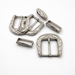 🔥Hebilla y Pasador Étnico en Níquel para Cinta de 25 mm – Modelo Vaquero🔥