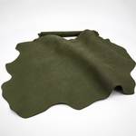 Water-repellent Nubuck Tanning in Military Green - Ideal for Leather Crafts