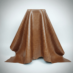 Cuero de 60 x 40 cm de Ternera Grabado en Cocodrilo – Elegancia Camel y Calidad Artesanal Premium