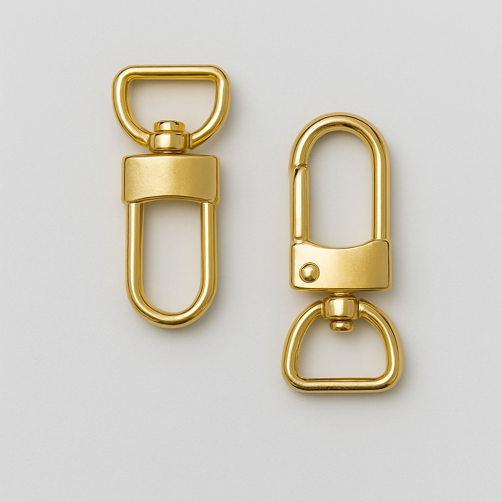 Mosquetón en Oro Fino – Elegancia y resistencia para creaciones artesanales de alta calidad