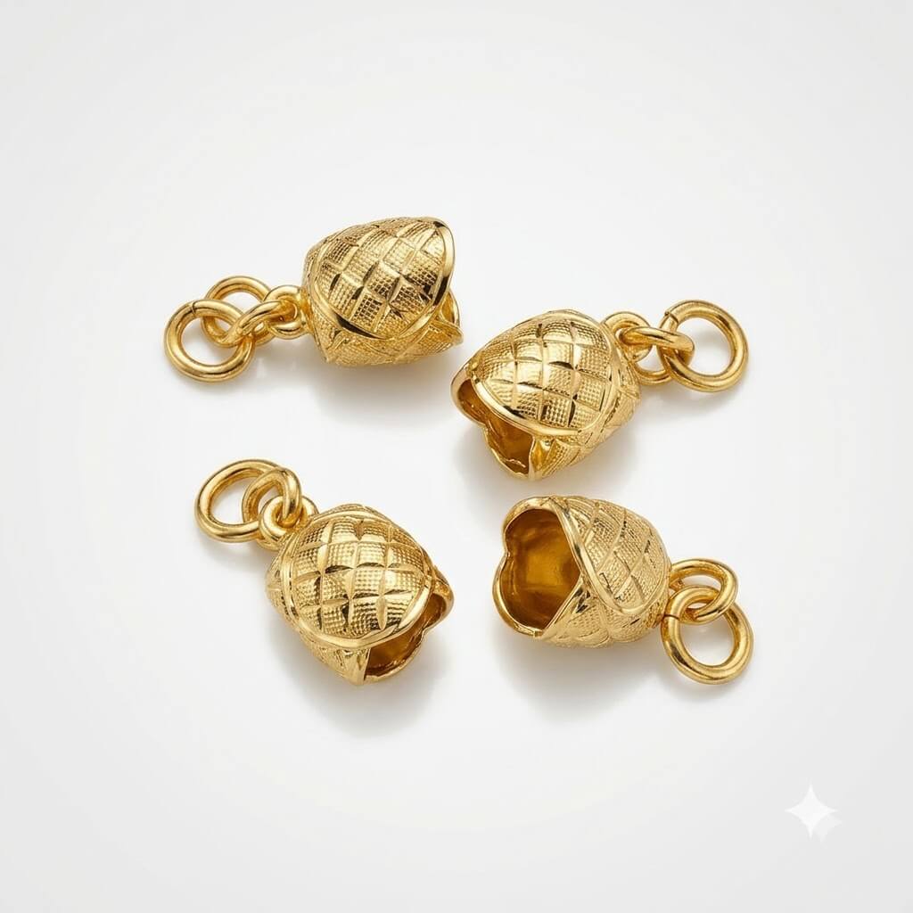 Terminal Tipo Capucha 4 mm con Anilla y Cadena – Pack de 4 Unidades ✨