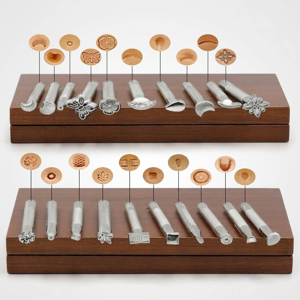 Offer Kit of 20 Stamps of Different Shapes for Making Leather Crafts