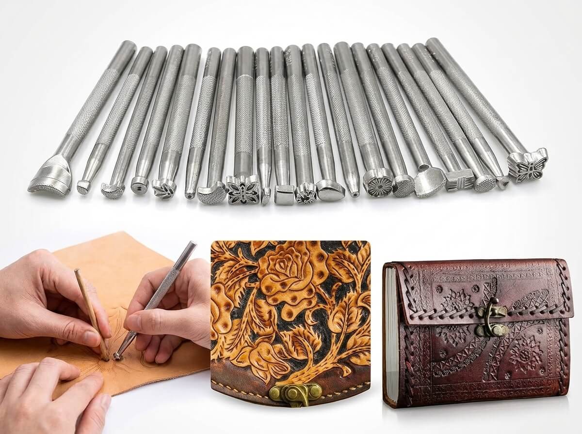 Offer Kit of 20 Stamps of Different Shapes for Making Leather Crafts