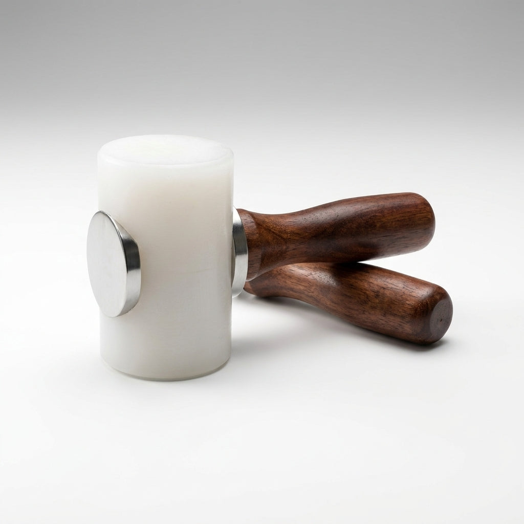 Teflon hammer with wooden handle for craft work