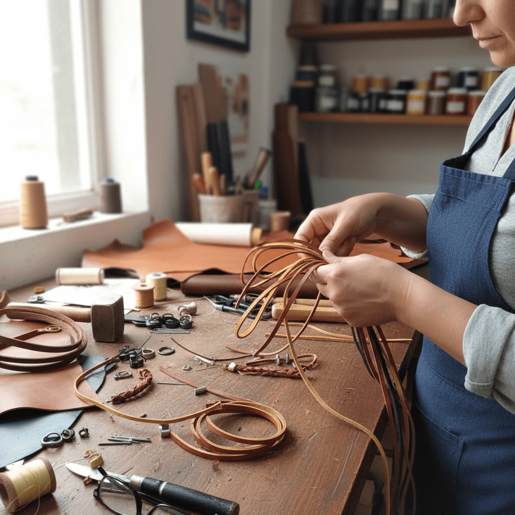 Pack en oferta de tiras de cuero premium para manualidades