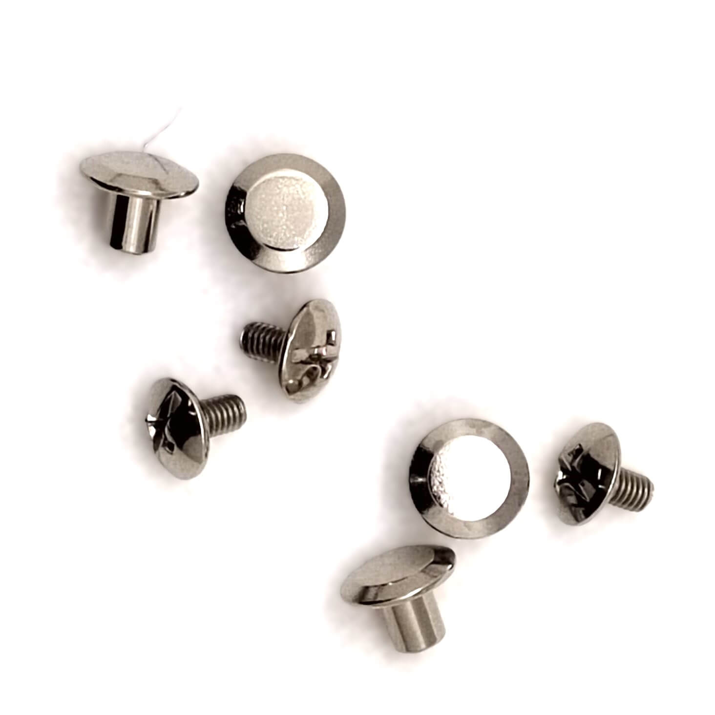 Nickel and Antique Gold Finish Belt Screws: Durability and Style