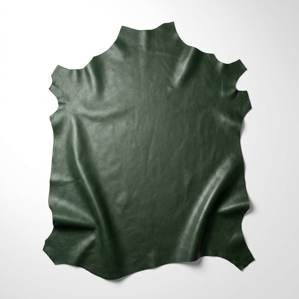 Cuero color verde premium