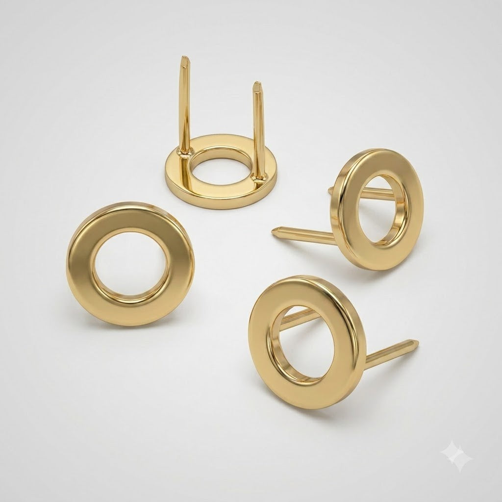 Pack de 4 Anillas 14 mm en Oro Fino – Elegancia Premium para tus Creaciones ✨