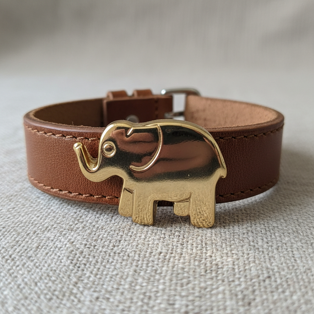 Elefante con Acabado en Oro Fino para Remachar – Un Detalle Exclusivo para tus Diseños 🐘✨