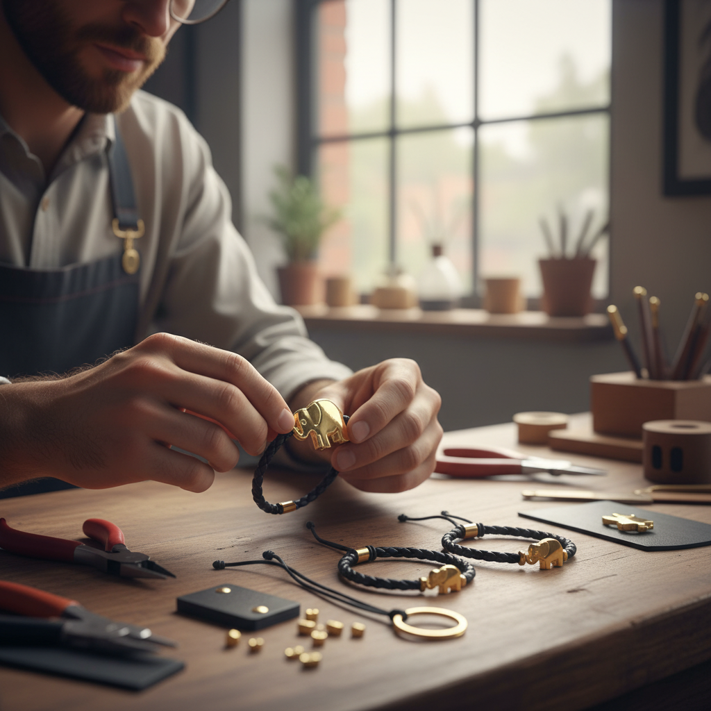 Elefante con Acabado en Oro Fino para Remachar – Un Detalle Exclusivo para tus Diseños 🐘✨