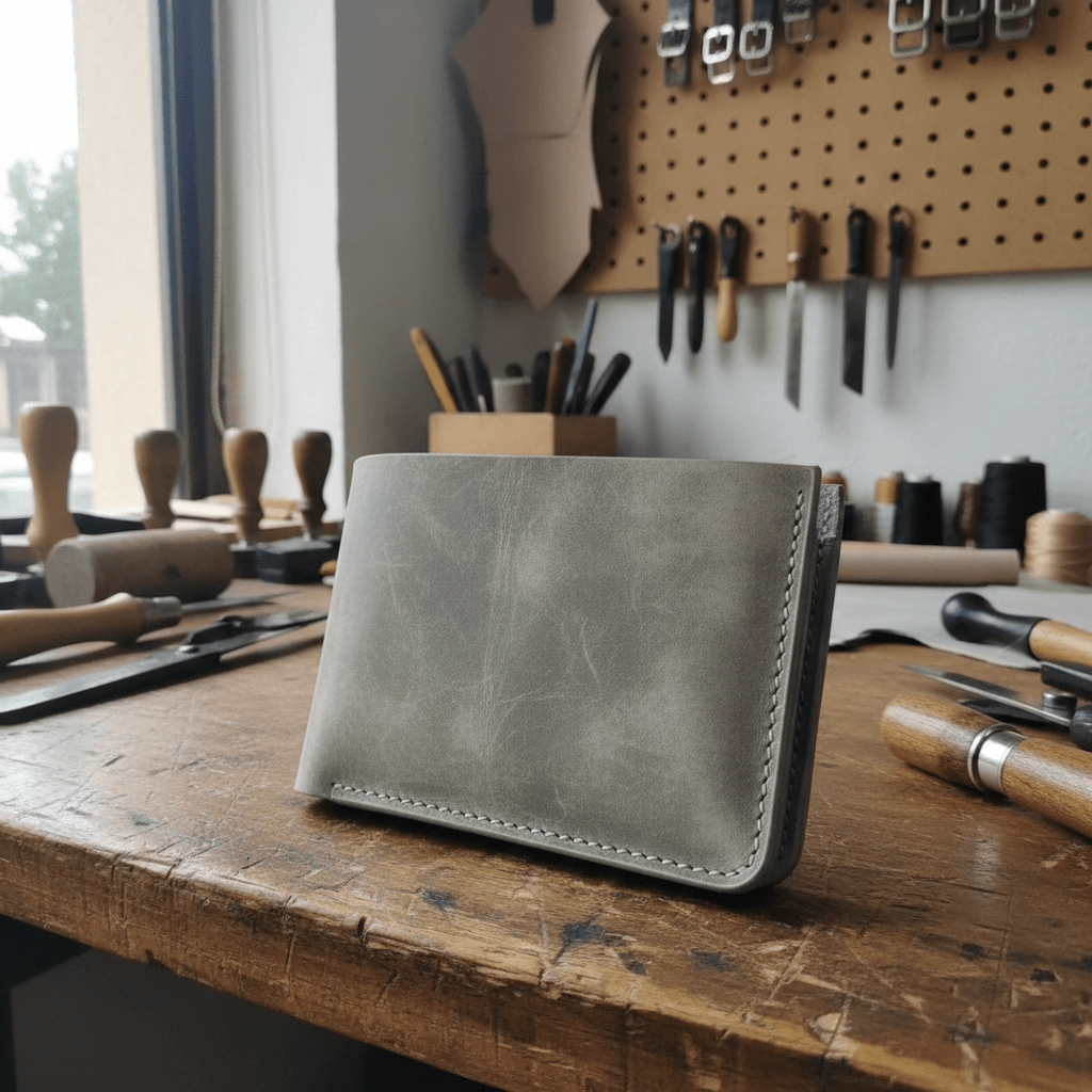 Cuir de veau de haute qualité en argent vieilli : spectaculaire pour vos travaux manuels !