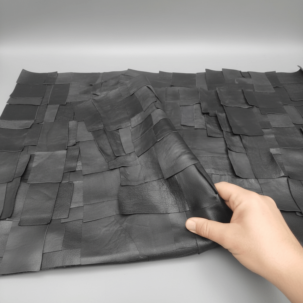 Cuero tipo collage en retales: carácter artesanal en cada pieza