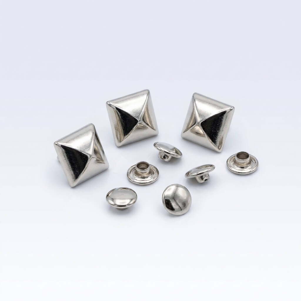 Fornitura piramidal para remachar en níquel (12 mm y 14 mm)