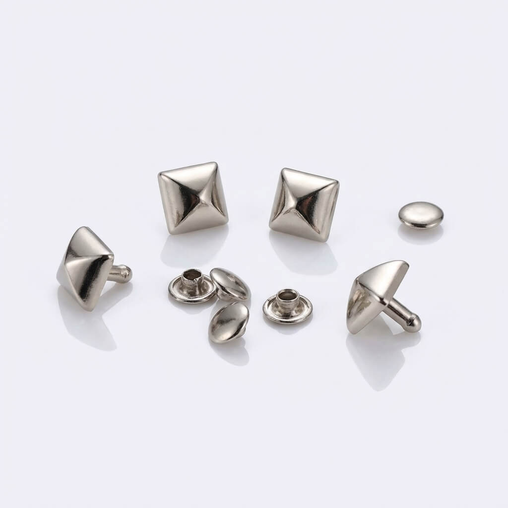 Fornitura piramidal para remachar en níquel (12 mm y 14 mm)