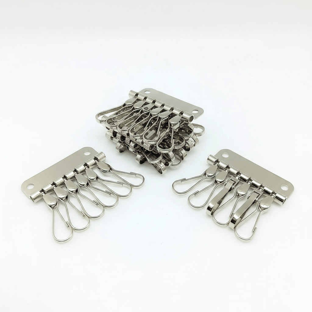 ✨ Llavero Organizador de Llaves Metálico para Toda la Vida ✨ con 6 Mosquetones Fuertes 🛠️ | Accesorio Esencial para el Día a Día 🔐