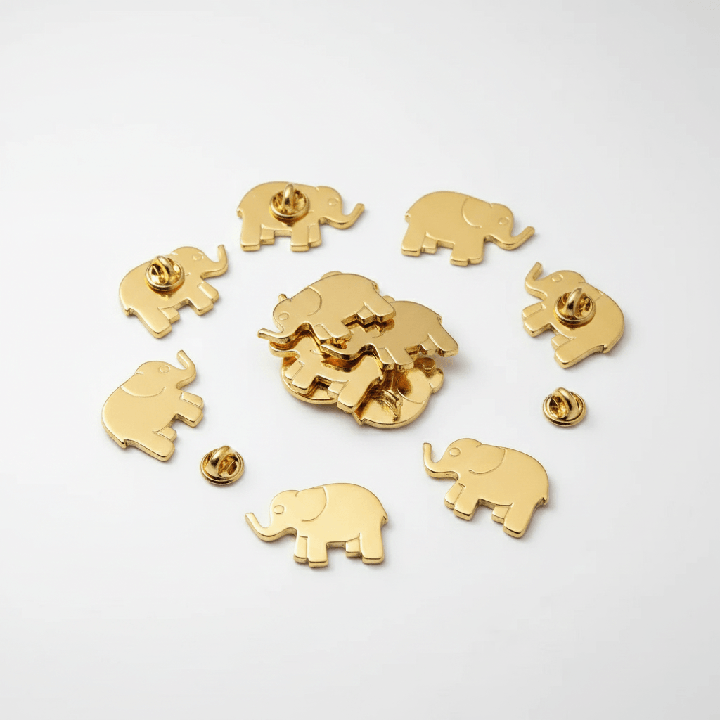 Elefante con Acabado en Oro Fino para Remachar – Un Detalle Exclusivo para tus Diseños 🐘✨