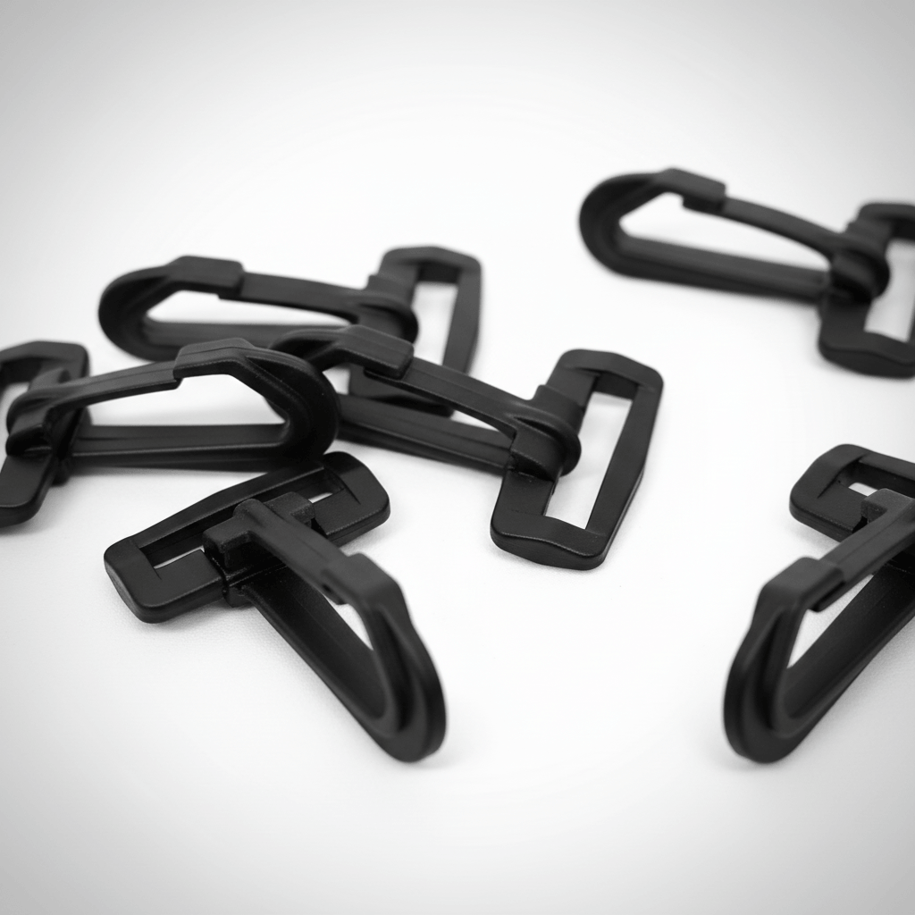 Black Plastic Carabiner for 30mm Webbing - Strong and High Quality