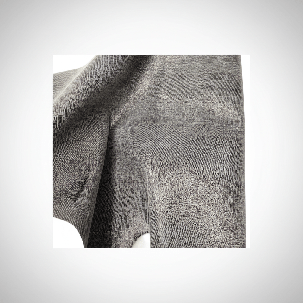 Curtido en Oferta: Cuero de Calidad Premium Grabado en Gris Marengo para Artesanía