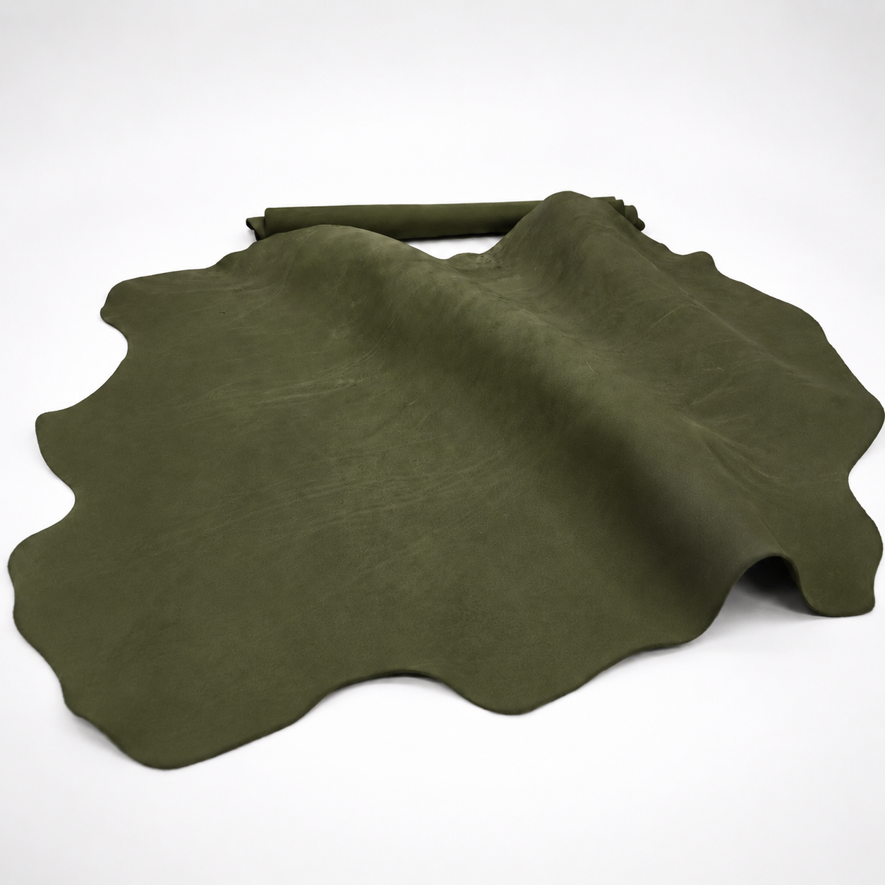 Curtido Nobuk Hidrófugo en Verde Militar - Ideal para Artesanía en Cuero