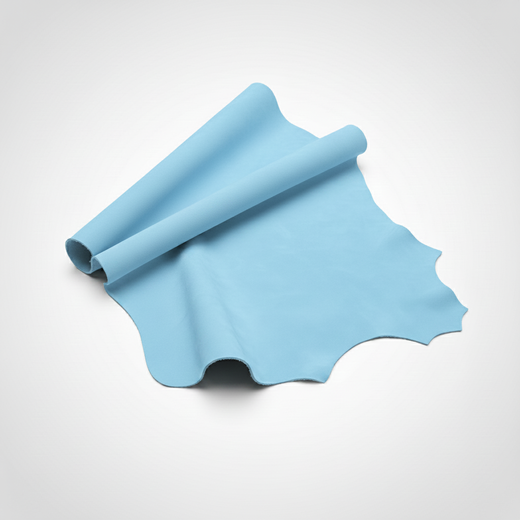 Piel de Nobuk Hidrófugo en Azul Celeste - Calidad Premium
